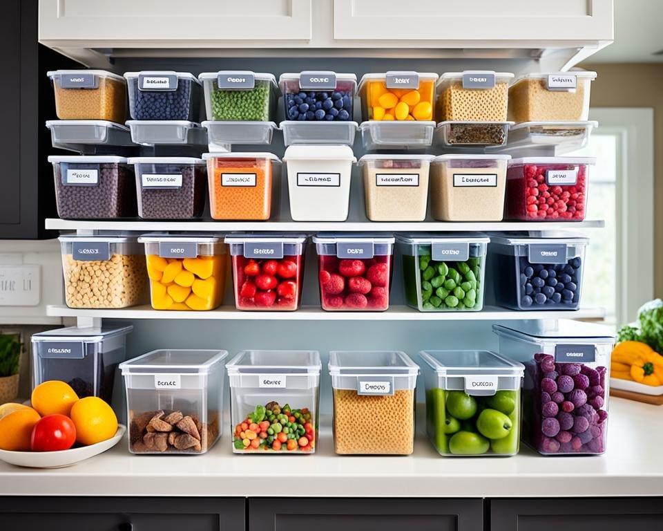 Organização da Cozinha com caixas plásticas