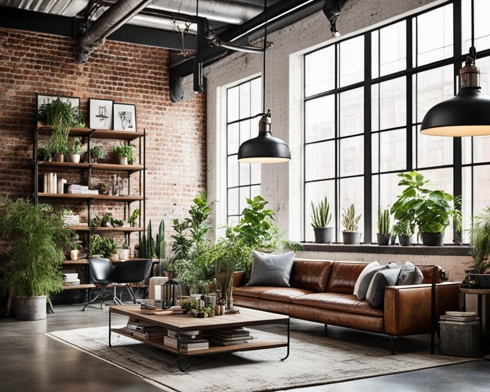 Decoração industrial em loft