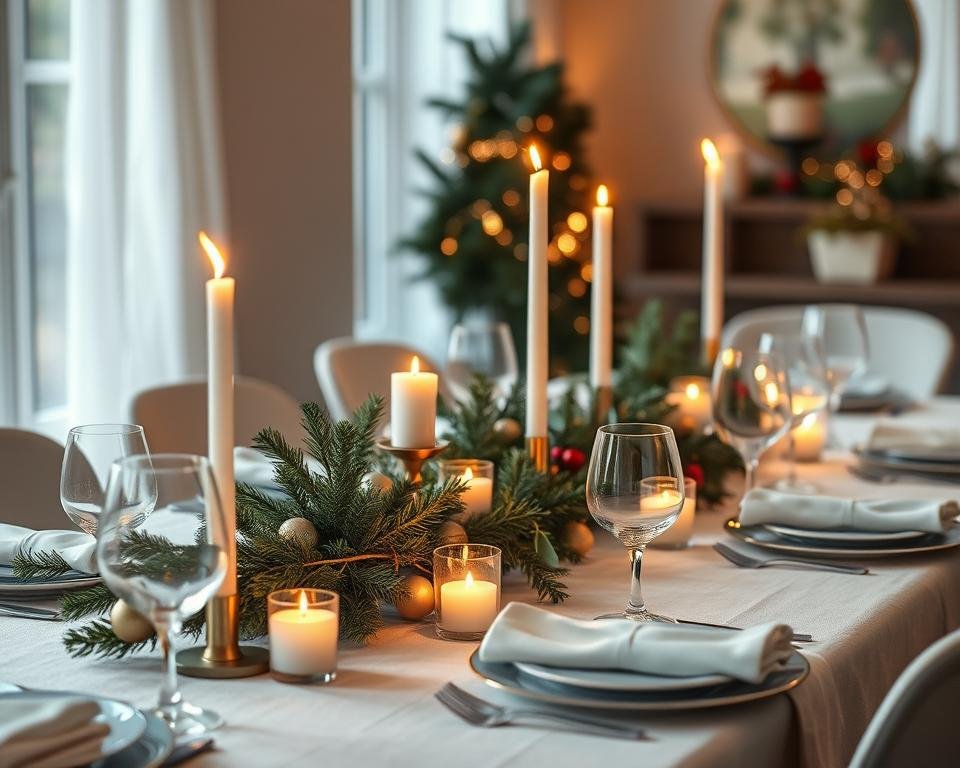 decoração de natal com velas