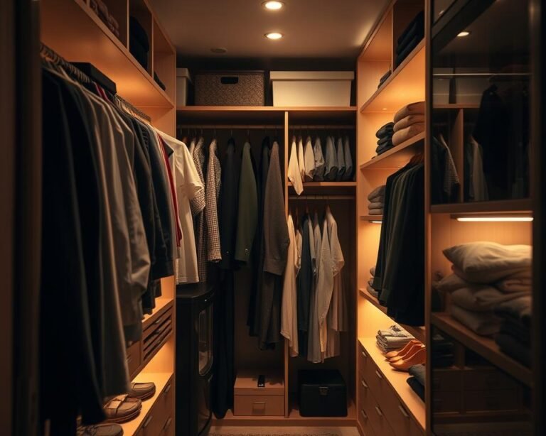 iluminação de closet