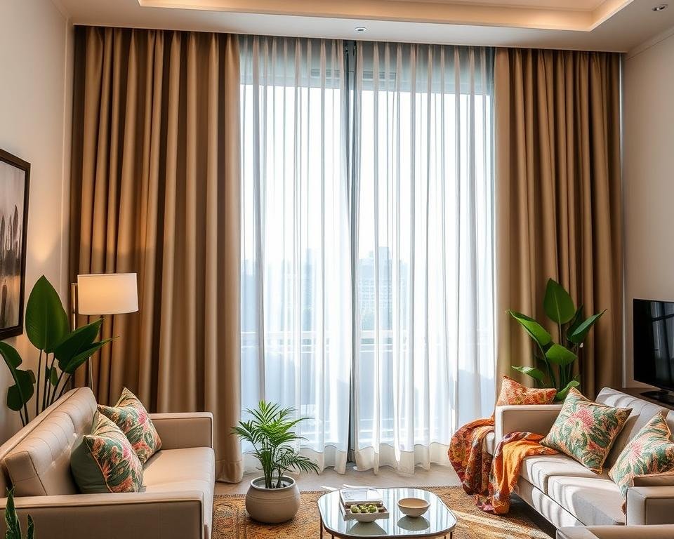 Cortinas e têxteis decorativos