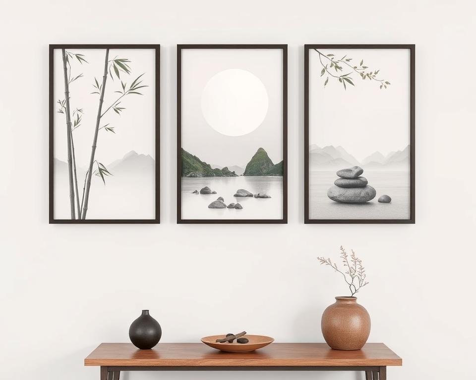 Imagem de quadros decorativos em estilo zen