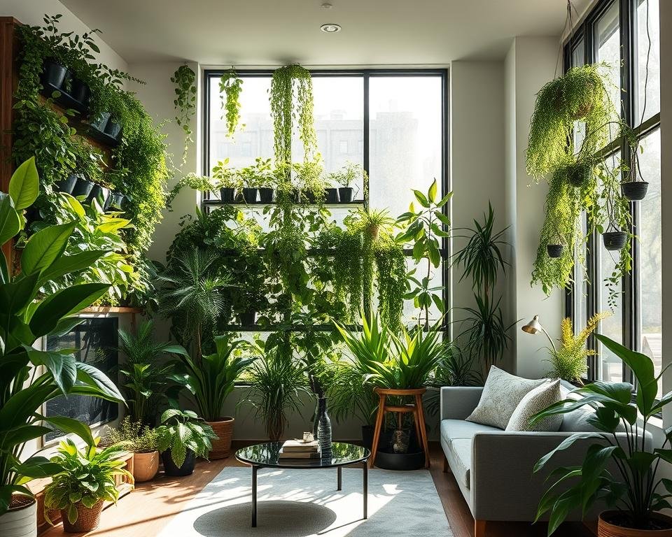 plantas e verde em apartamento alugado