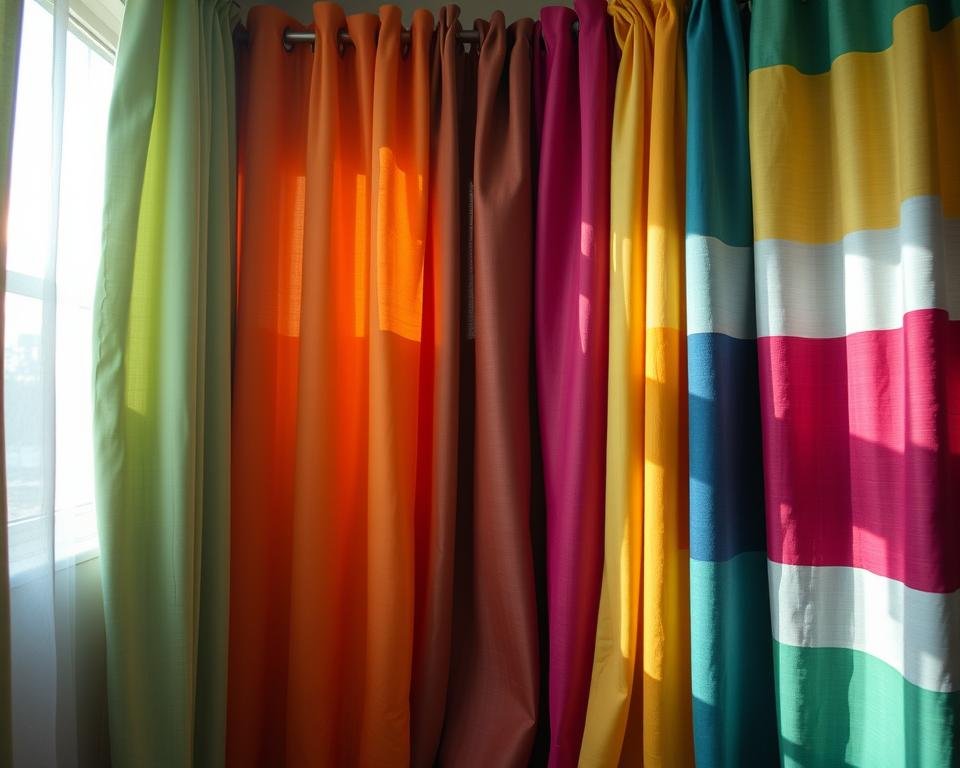 cores cortinas decoração