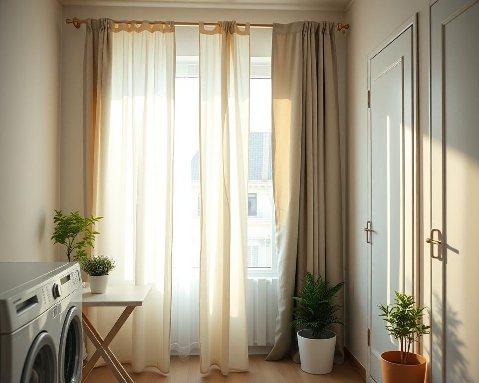 lavanderia cortinas apartamento