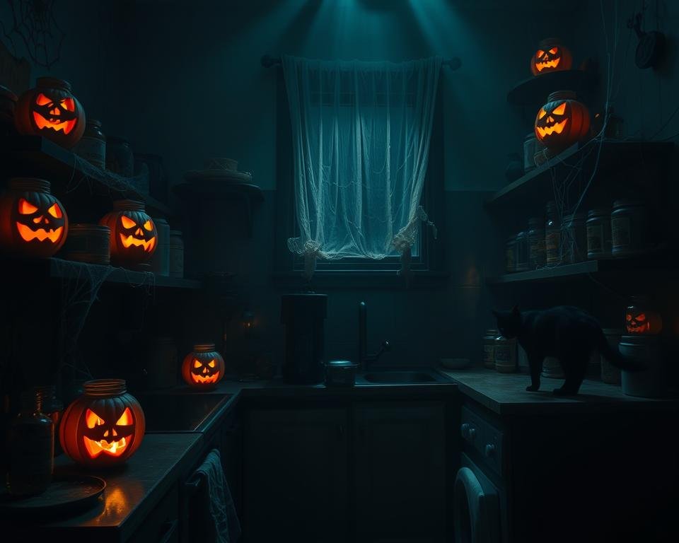 Decoração de Halloween para Cozinha Pequena