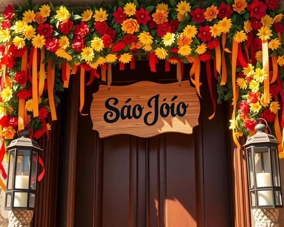 Decoração de porta para festa junina