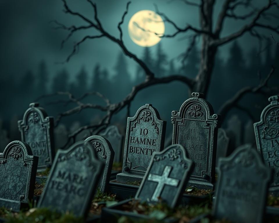 Lápides miniatura para decoração de Halloween
