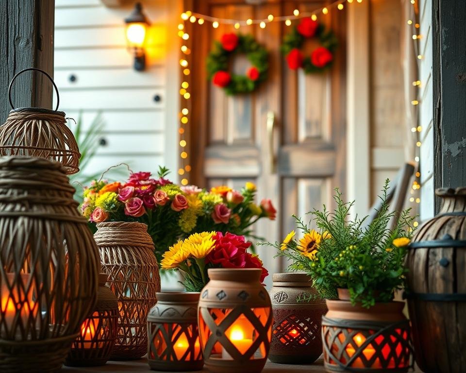 Luminárias artesanais para decoração junina