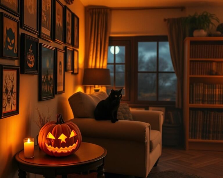 decoração halloween apartamento pequeno